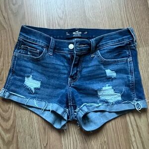 Low rise holister blue shorts
